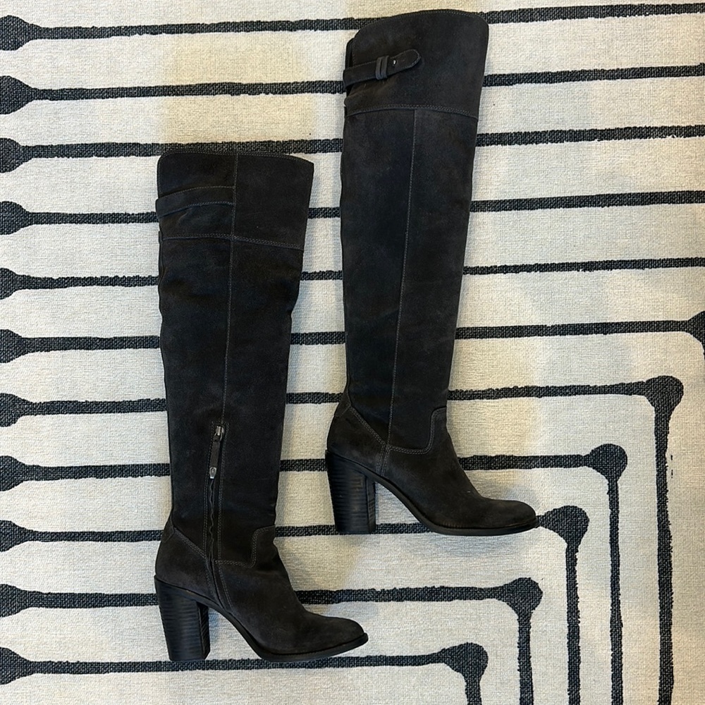 Dolce Vita Charcoal gray over the knee suede boot